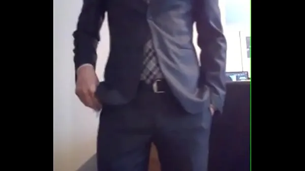 Visa Man at Work / Suit / Jerking off varmt rör