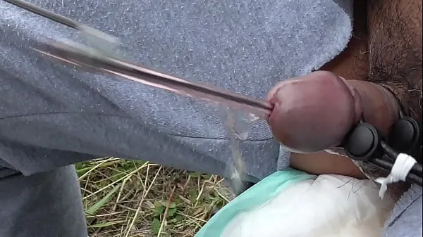 Vis urethral Fucking Machine squirting varmt rør