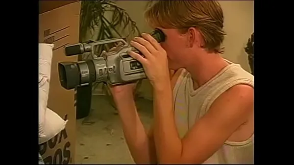 Show Blonde dude asked his neighbour to help him to put up a wall shelf after moving to new flat but they found camera recorder and decided to shoot amoteur bisexual movie warm Tube