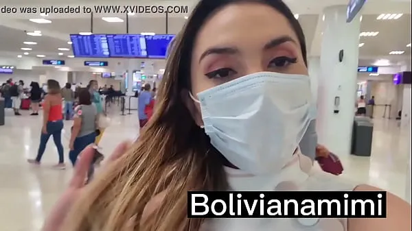 Show No pantys at the airport .... watch it on bolivianamimi.tv warm Tube