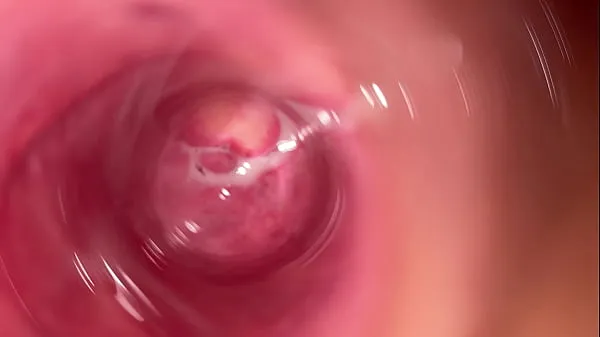 Show Camera deep inside Mia's tiny pussy warm Tube