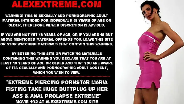 Zobraziť Extreme piercing pornstar Maria Fisting take huge buttplug up her ass & anal prolapse extreme teplú trubicu