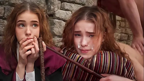 Show ERECTO ! - Hermione´s First Time Struggles With A Spell - NoLube warm Tube